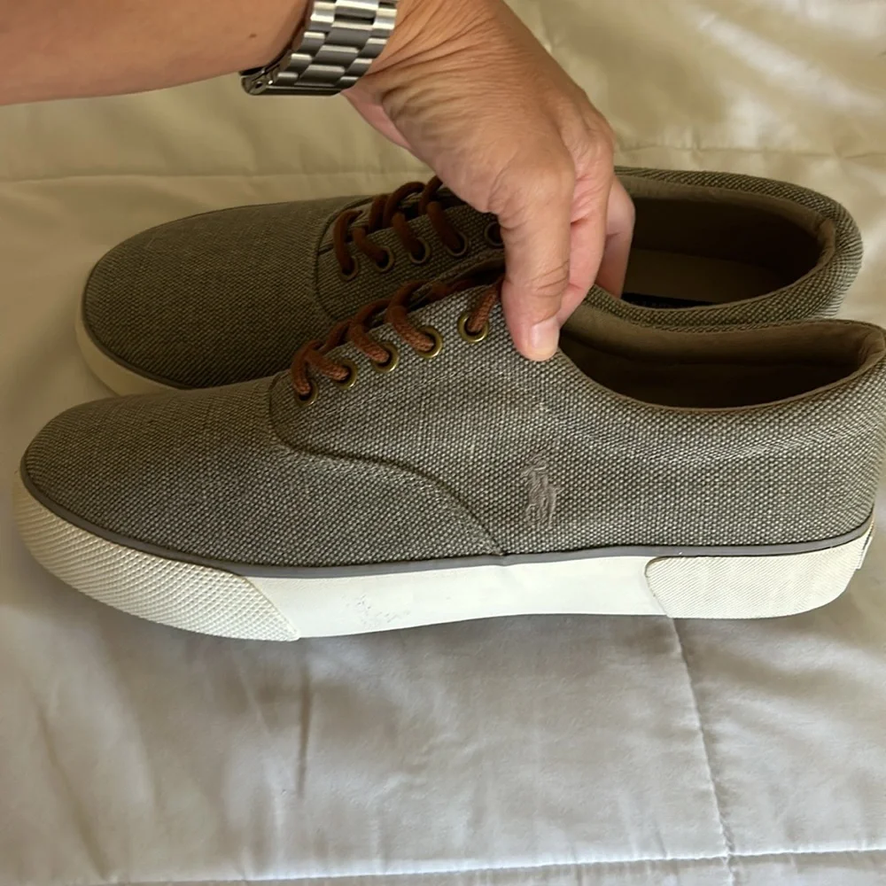 Polo Ralph Lauren Forestmont II Burlap Sneaker - Men's - Grey Size 10